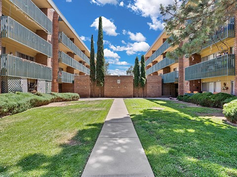 exterior of apartment complex in New Mexico